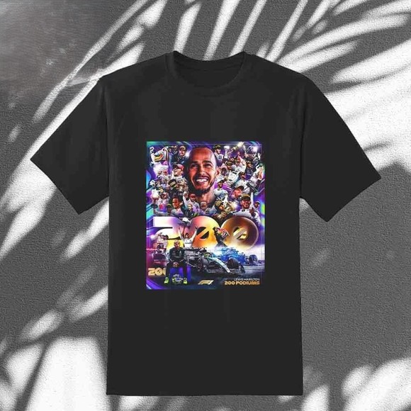 Sir Lewis Hamilton 200 Formula 1 Podiums Fan Gifts Classic T-Shirt - Picture 1 of 4